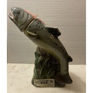 JIM BEAM RAINBOW TROUT DECANTER FRESHWATER FISHING HALL OF FAME (EMPTY)
